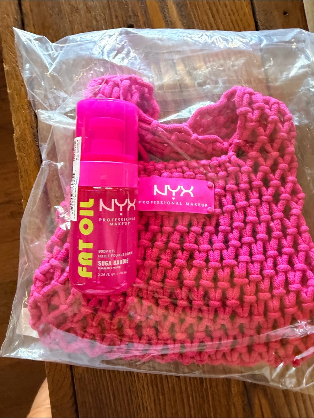 NYX Fat Oil Body Oil in Bright Pink
